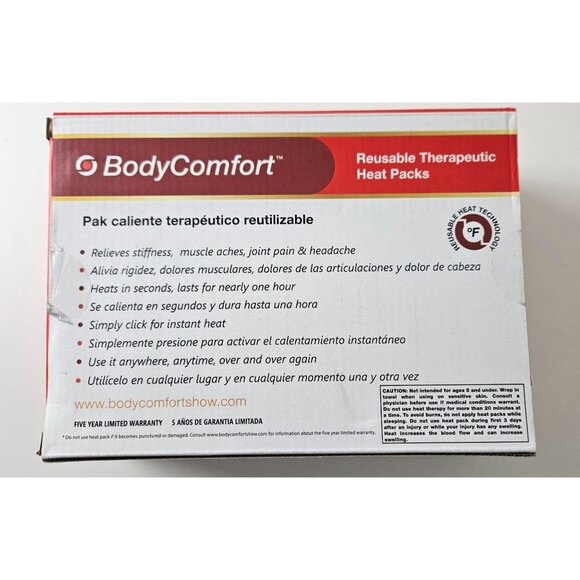 BodyComfort Reusable Therapeutic Heat Packs 6 Piece Sports Pak - Picture 2 of 3